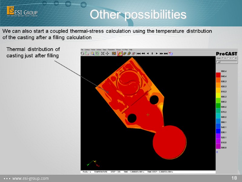 Other possibilities We can also start a coupled thermal-stress calculation using the temperature distribution